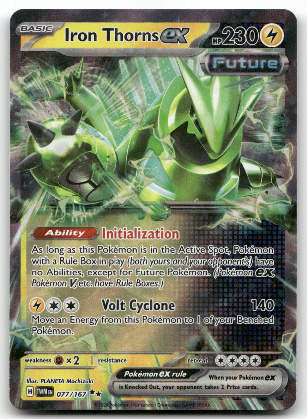 Iron Thorns ex - 077/167 #77/167 (Holo) NM SV06: Twilight Masquerade TWM Pokemon