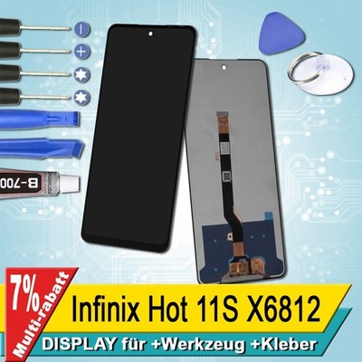 Display Für Infinix Hot 11S X6812 Bildschirm LCD Schwarz+