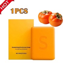 Swarva Persimmon Soap Bar Body Odor Control Deodorant Soap for Men Women