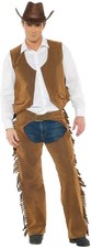 Cowboy Chaps and Vest Mens Costume | XX- Large