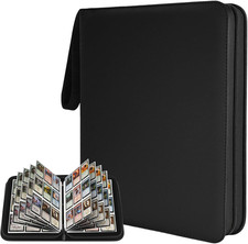 9 Pocket Trading Card Zip Binder - Holds 900 Cards, 50 Pages Large-Capacity,Doub