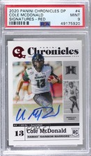 2020 Chronicles Draft Picks Signatures Red Cole McDonald #4 PSA 9 MINT Auto g6p