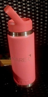 YETI Rambler Harbor Pink ~ 26 oz Stainless Insulated Bottle ~ Matching Straw Cap
