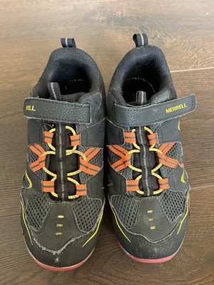 MERRELL Sneakers Size 5M Trail Chaser Jr. Hiking Shoes Black Orange