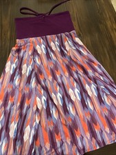 PrAna Solana Convertible Halter Dress Purple  Size XL Beach Sundresses Easter