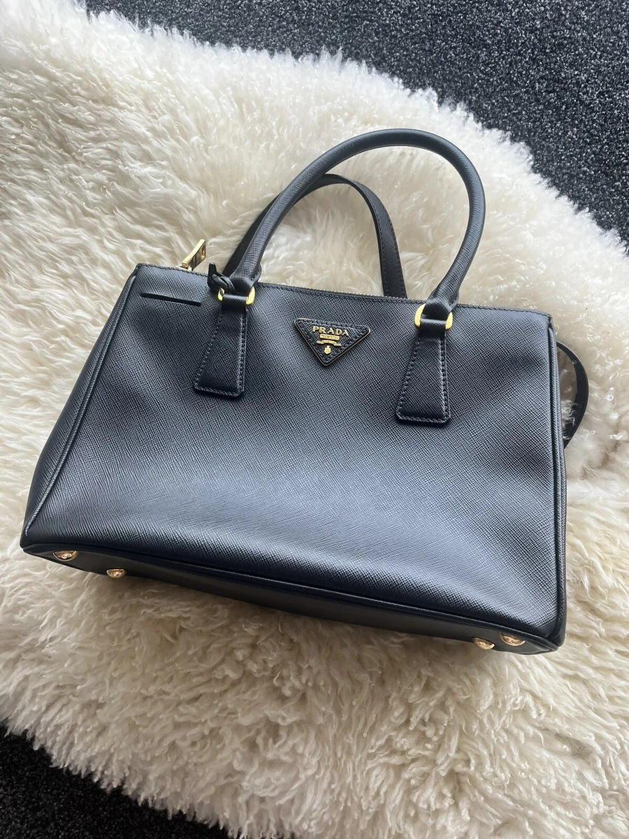 PRADA Galleria Small Saffiano Leather Tote Bag Black