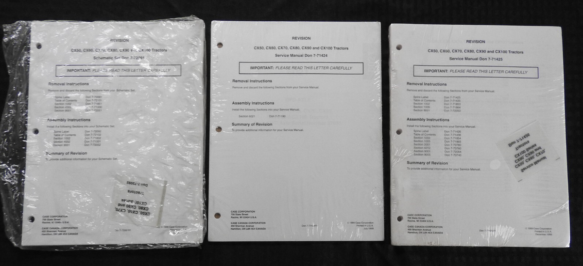 CASE CX50 CX60 CX70 CX80 CX90 CX100 TRACTOR ELECTRICAL SCHEMATIC