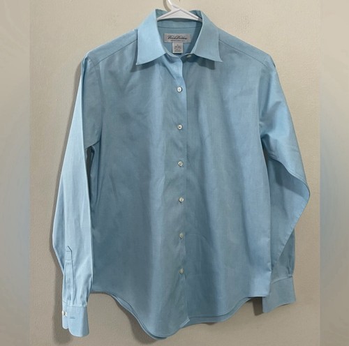 Brooks Brothers Women’s 100 % Cotton Non-Iron Button Down Long Sleeve Shirt Sz 4 - Picture 6 of 17