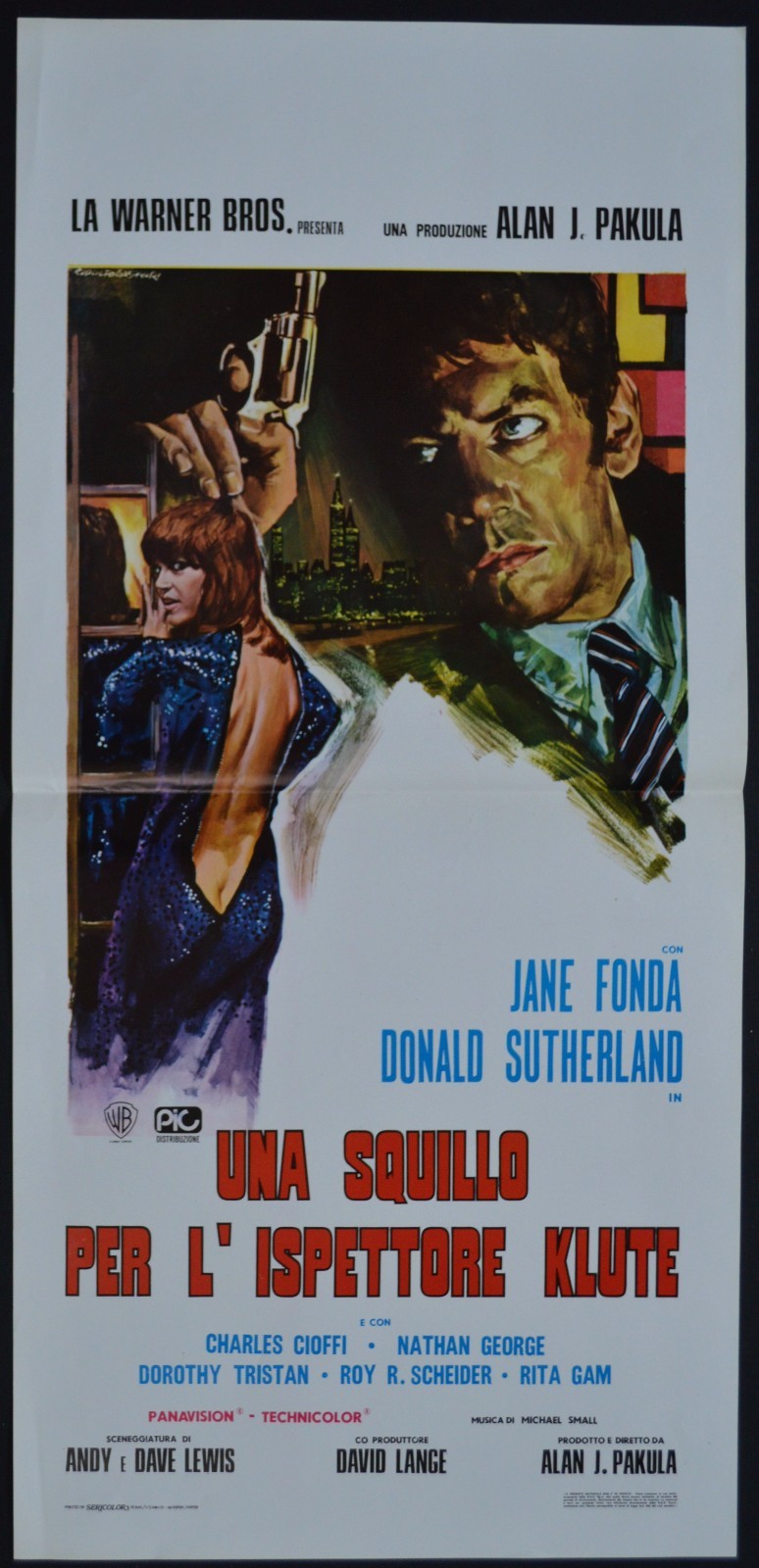 Locandina originale film Una squillo per l'ispettore Klute (1971) - Regia di Alan J. Pakula