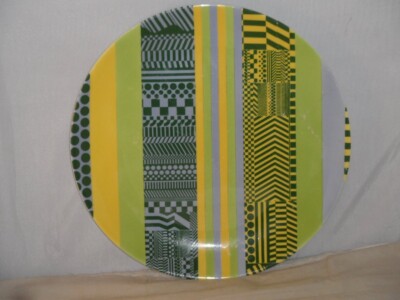 Sehr seltenes unvollendetes Produktionsmuster Wedgwood Paolozzi geometrische Platte beschädigt