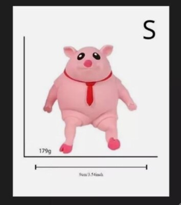 Quetsch Schwein Knautschtier Anti Stress Schwein rosa 