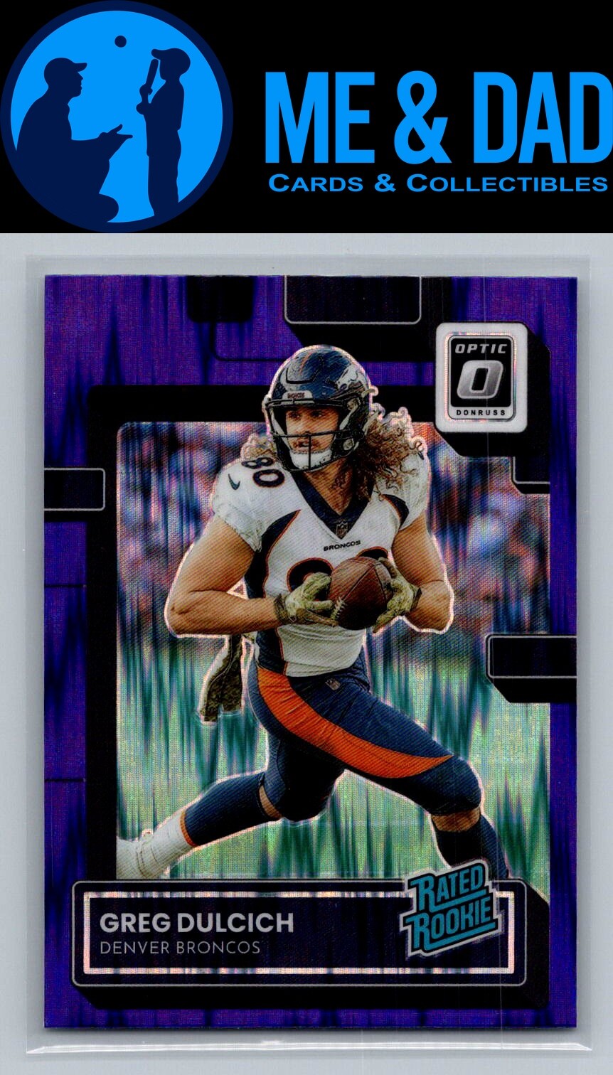 2022 Donruss Optic #288 Greg Dulcich Purple Shock