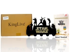 Star Wars Black Wooden Key Holder w/ 5 Hooks Wall Mounted Entryway / Hallway New