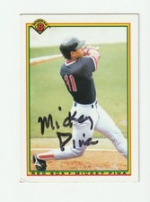 Mickey Pina Signed 1990 Bowman Card RC #270 Auto Boston Red Sox Autograph COA