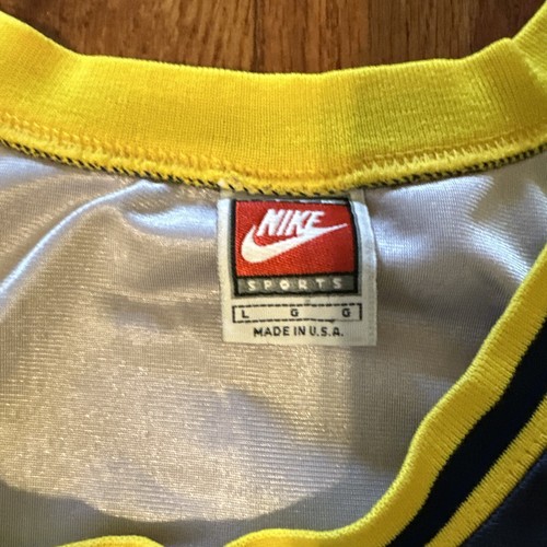 MICHIGAN WOLVERINES Basketball NIKE Fab 5 VINTAGE Blue #54 Jersey XLARGE - Picture 6 of 9
