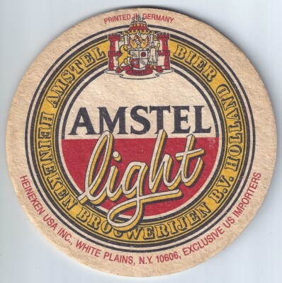 Amstel Light Beer Mat Bar Coaster