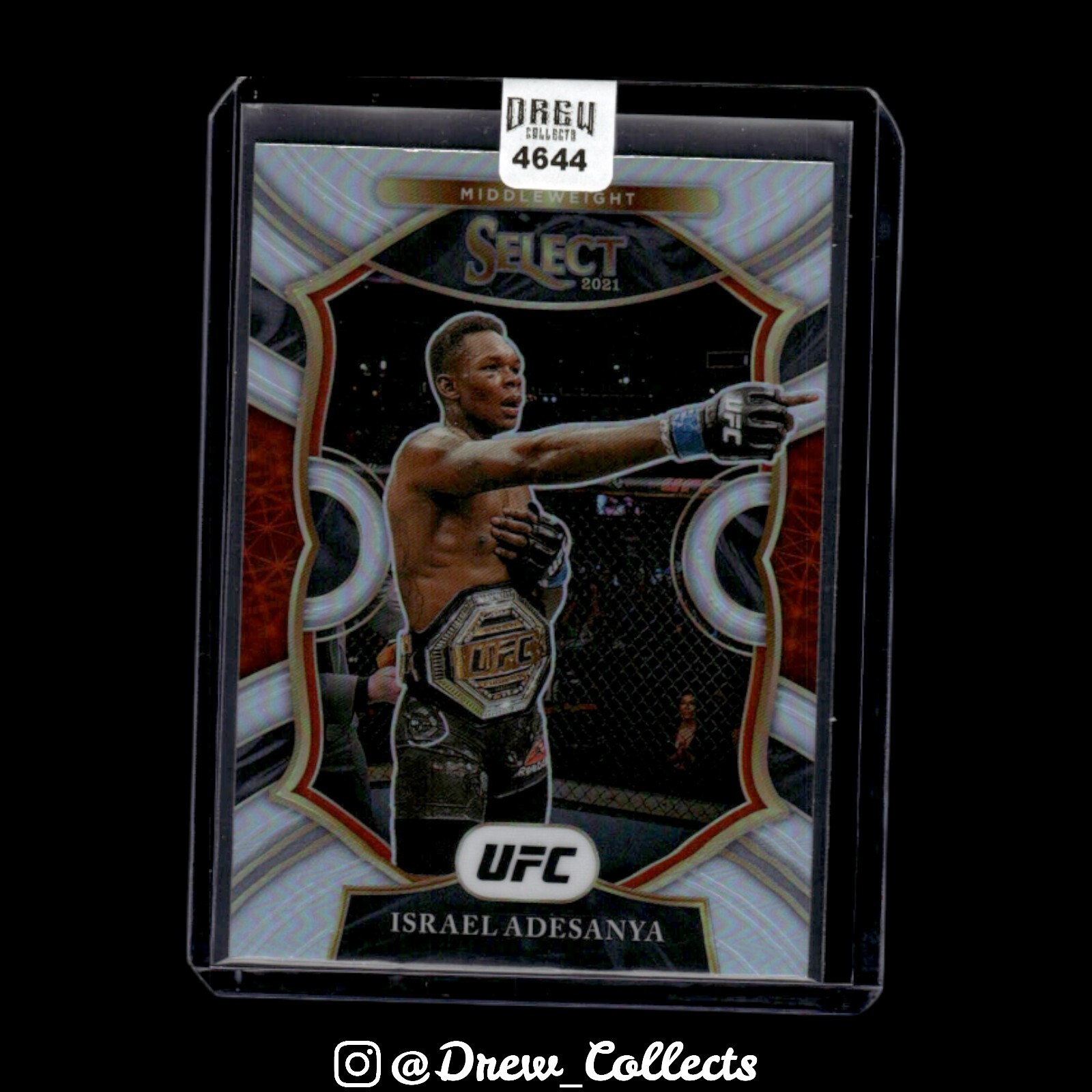 2021 Panini Select UFC - Concourse Israel Adesanya #25 Silver Prizm