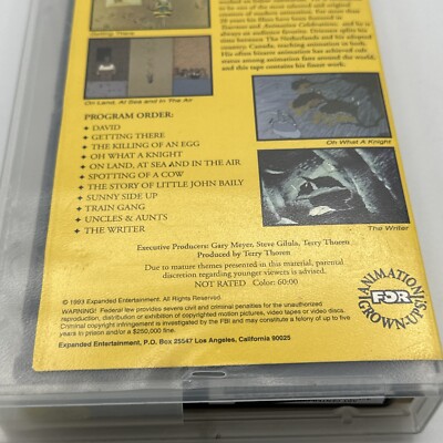 Paul Driessen Animator VHS 1993 Expanded Entertainment Animation
