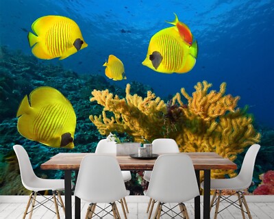 3D Coral Fish Animal ZHUA10626 Wallpaper Wall Murals Removable Self-adhesive Ann