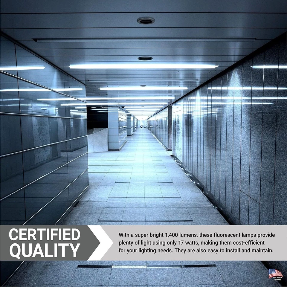 30Pack 2FT Fluorescent Bulb, T8 Linear Tube Light, 5000K, 17W, 1400LM, 2-Pin G13 - Image 4 of 4