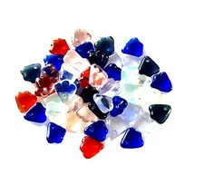 50 Assorted Mix Presiosa Czech Glass 8mm Flat Tulip Charms Petal Drop Beads 