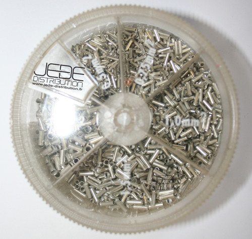 1900 Embouts de Câblage Nus 0.5-2.5 mm² en Boîte d'Assortiment pour Connexions Électriques