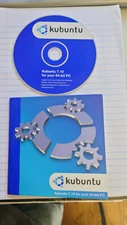 Rare Vintage Kubuntu 7.10 64-Bit Desktop Edition Official Live CD