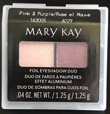 New In Package Mary Kay Foil Eyeshadow Duo Pink & Purple Full Size ~ Fast Ship