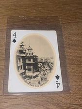 Vintage Antique 1906 U.S. Playing Card Co. Chinatown San Fran Playing Card RARE