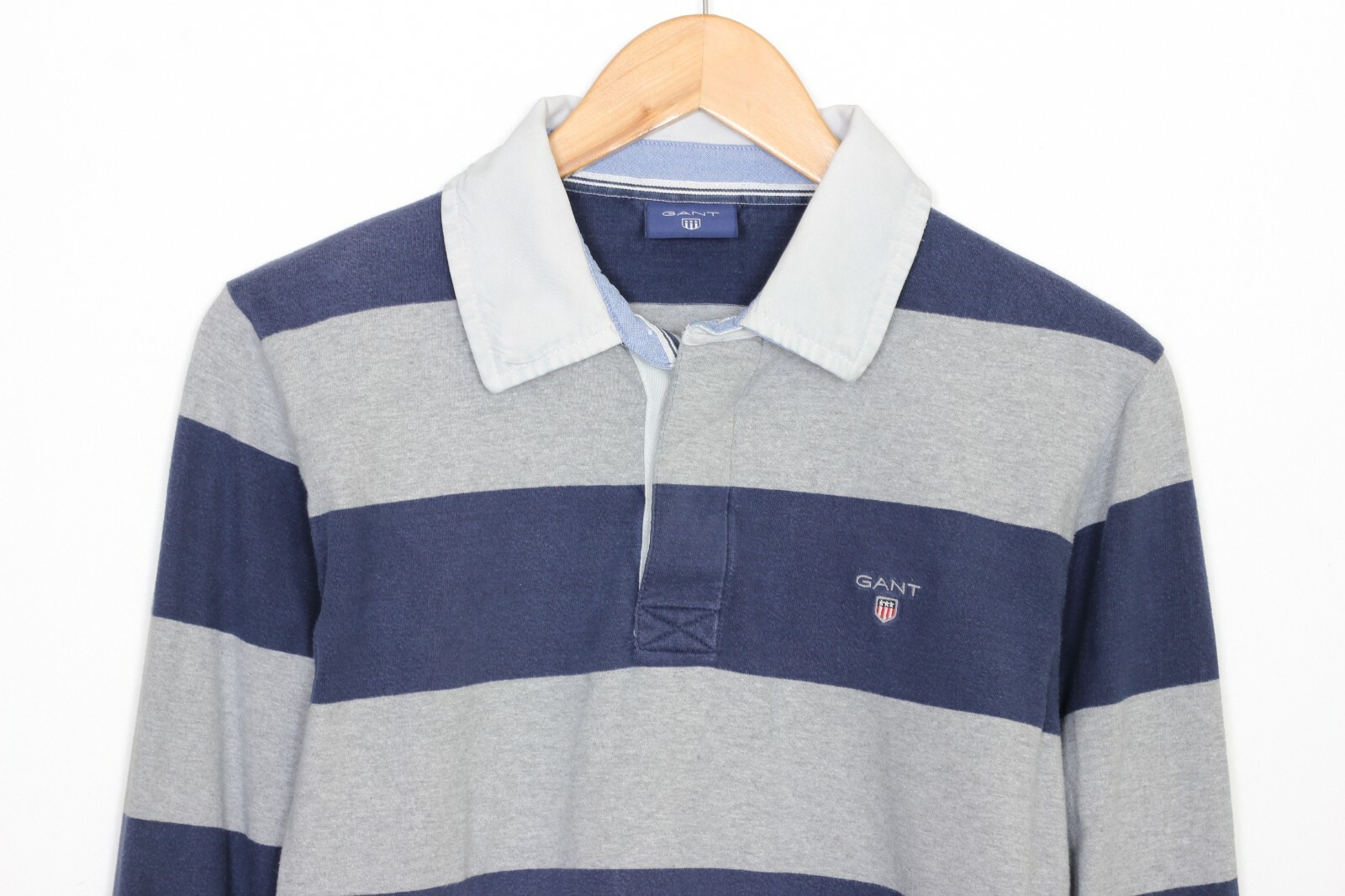 GANT Polo Rugby Hombre Talla S Manga Larga A Rayas