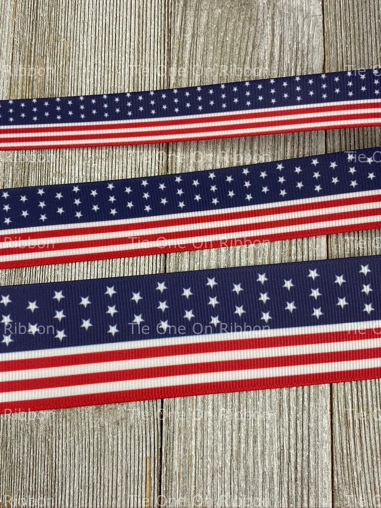 Flag 2024 printed ribbon