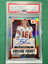 2021 Contenders DP Trevor Lawrence Rookie Auto College Ticket PSA 9/10 RC Nice!