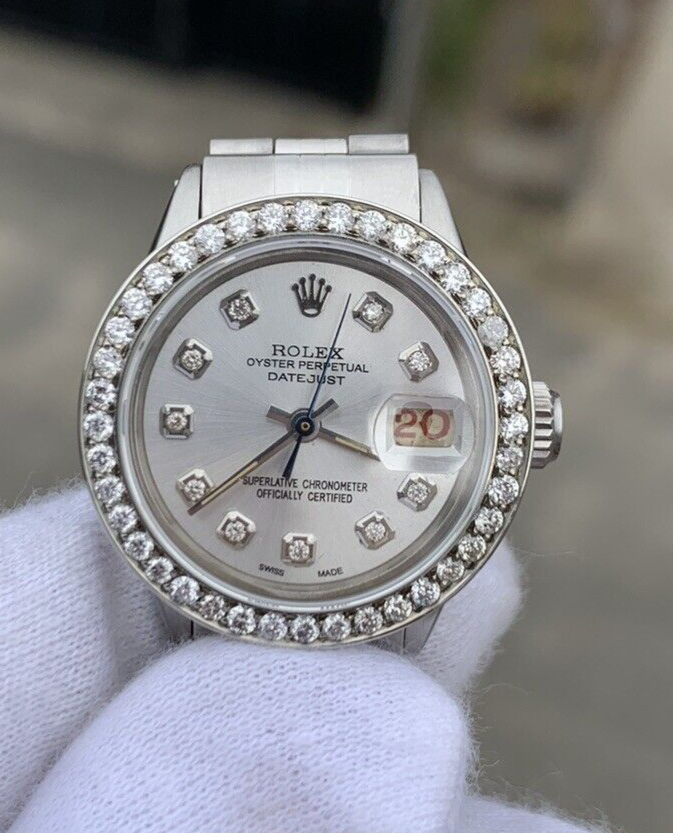 Rolex ladies 26MM 6517 Stainless Steel Diamond Dial and  display picture 1