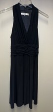 Evan-Picone Sleeveless Little Black Dress Size 6 Ruched Waist Beautiful!