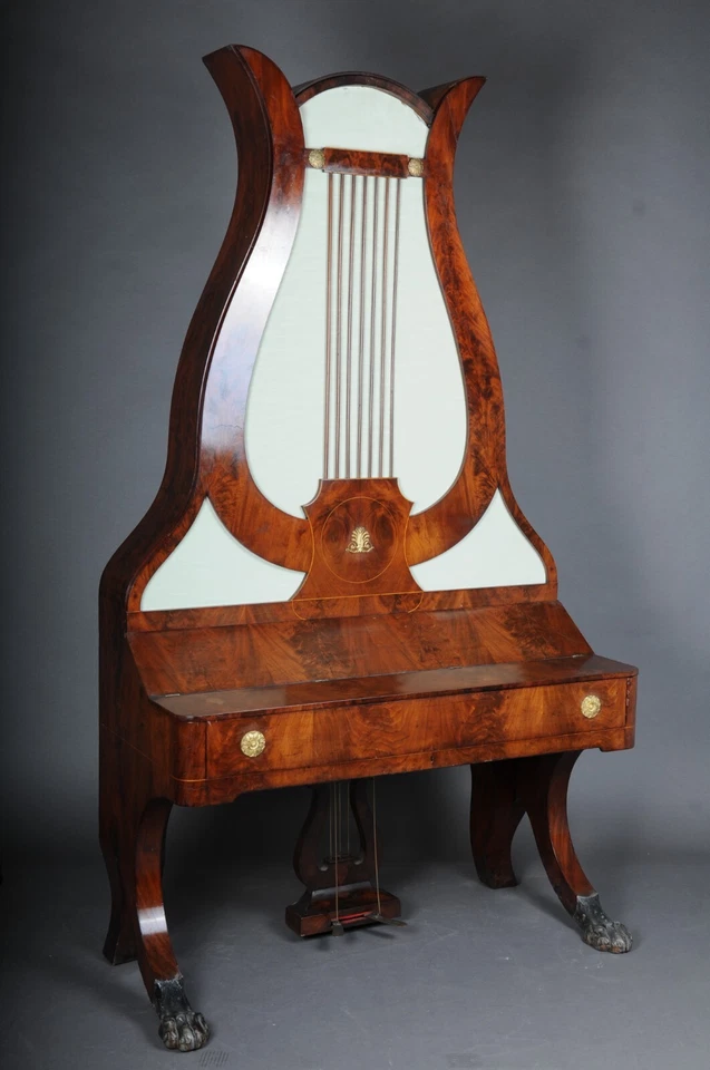 Museos Lyra piano de cola / piano de J.C. Schleip Berlín de 1825 Imperio - Imagen 2 de 4