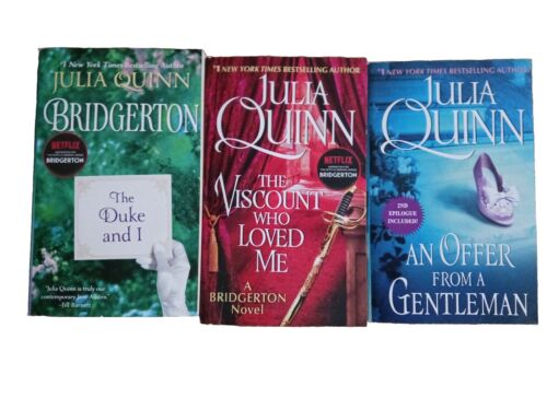BRIDGERTON Lot Of 3 Paperback Books 1-3; Author  Julia Quinn - Picture 1 of 2