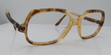 Vintage Bausch Lomb Brown Oval Horn-Rimmed Sunglasses FRAMES ONLY