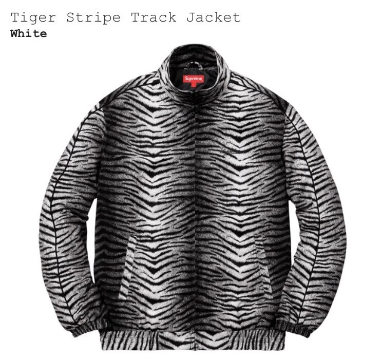 Authentique veste de piste à rayures tigres supre taille M SS18   logo boîte Safari 1 Airmax