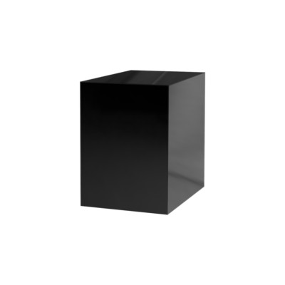 Glossy Black Retail Display Box Merchandise Storage Bin 12'' x 12'' x 19'' Plinth