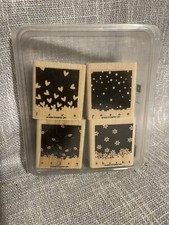 Stampin Up Gently Falling Rubber Stamp Set Leaves Autumn Hearts Valentines