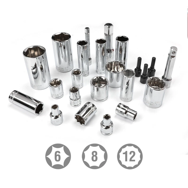 WORKPRO 450PC Mechanics Tool Tool Set Socket Wrench Metric SAE 1/2" 1/4" 3/8" Dr - Image 4 of 4