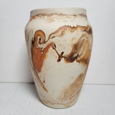 Vintage Nemadji Native American Roadside Pottery Clay Vase 6.5 Tall - USA Made