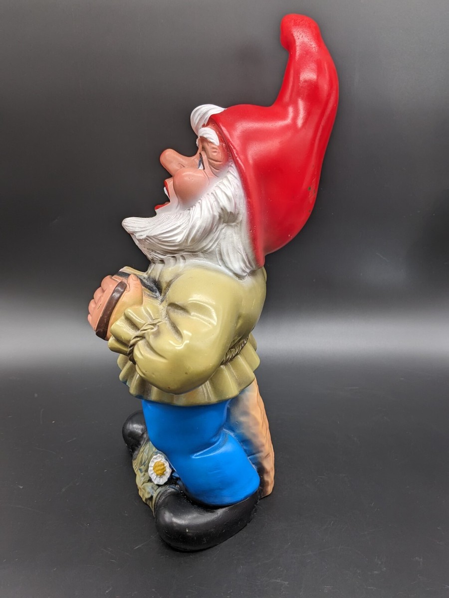 Zeho Garden Gnome Blow Mold Set Musician Trumpet Accordion W