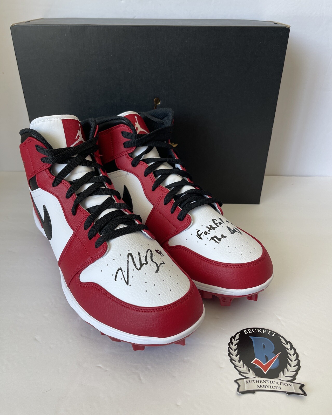 Nick Bosa Autographed Signed San Francisco 49ers Jordan 1 Football Cleats Rare Beckett QR 6 
