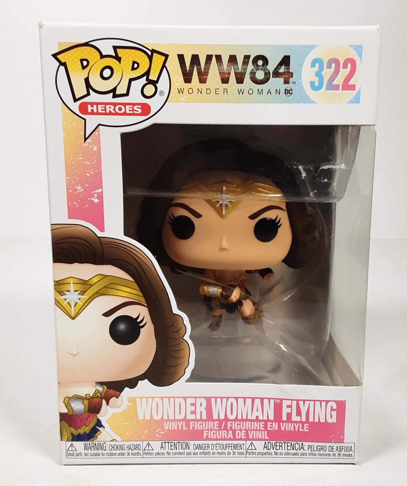 Funko Pop! 322, Dc Wonder Woman Flying, Embalaje Original, #Hb439