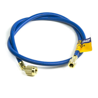 Yellow Jacket 22248 48'', Blue, Plus II 1/4'' Hose w/ Sealright Fitting