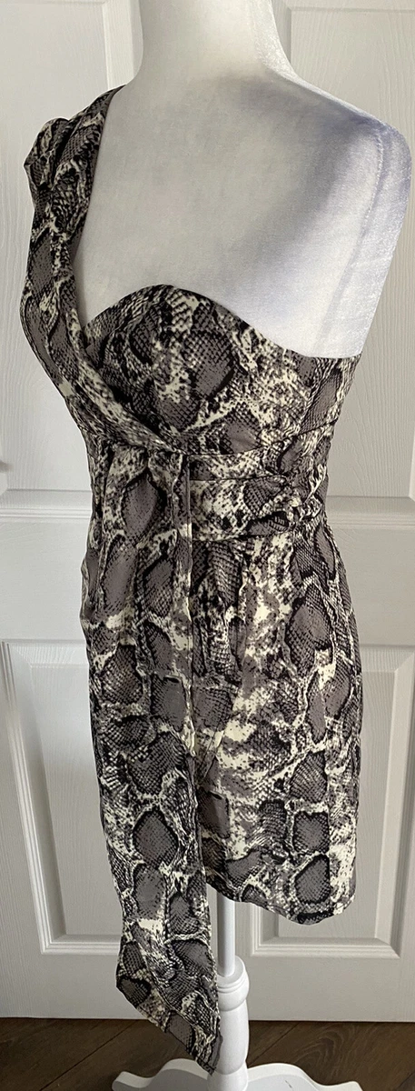 Snake print satin dress shop