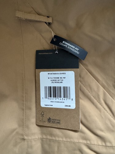 The North Face Womens Plus 2X Regular Freedom Insulated Snow Pants Almond Butter - Picture 10 of 10