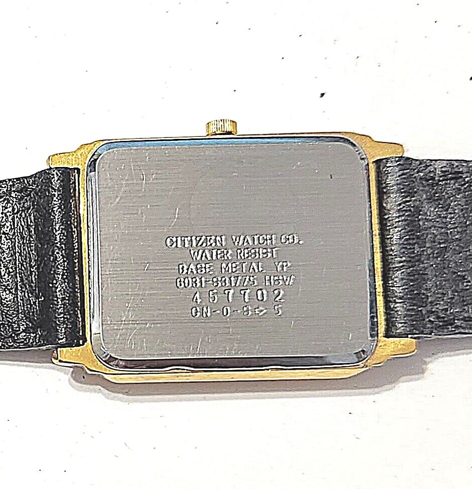 CITIZEN THIN RECTANGULAR WRISTWATCH WITH BLACK FA… - image 7