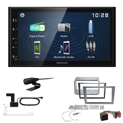 Kenwood 2DIN DAB+ Autoradio für Opel Vectra C charcoal-metallic